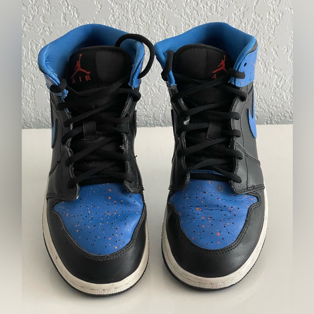 Jordan 1 Mid ‘Royal Splatter’ Size 6.5Y - Picture 3 of 8